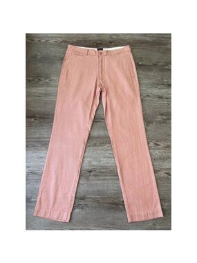 Grayers‎ Chino Pants Mens 34x32 Orange Modern Straight Fit Preppy Cotton